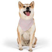 Load image into Gallery viewer, Coastal Plaid Dog Bandana | Nantucket Red & Light Blue Pet Scarf for Stylish Dogs