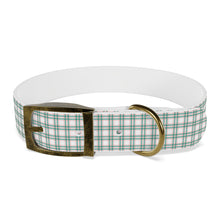 Load image into Gallery viewer, Green Christmas Plaid Dog Collar | Preppy Personalized Pet Accessory for Stylish Pups