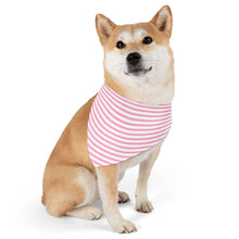 Load image into Gallery viewer, Pink Striped Dog Bandana | Preppy Personalized Pet Scarf for Stylish Pups