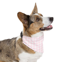 Load image into Gallery viewer, Pink Plaid Dog Bandana | Preppy Check Pet Scarf for Stylish Pups
