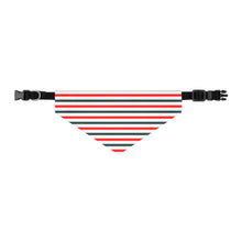 Load image into Gallery viewer, Christmas Striped Dog Bandana | Holiday Pet Scarf for Festive Dogs