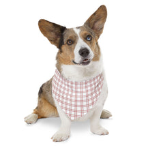 Load image into Gallery viewer, Coastal Plaid Dog Bandana | Nantucket Red & Light Blue Pet Scarf for Stylish Dogs