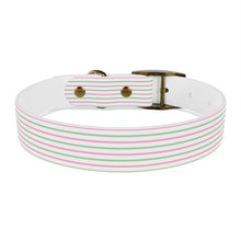 Load image into Gallery viewer, Christmas Striped Dog Collar | Preppy Personalized Pet Accessory for Stylish Pups