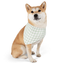 Load image into Gallery viewer, Pink & Green Plaid Dog Bandana | Preppy Pet Scarf for Stylish Dogs