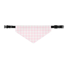 Load image into Gallery viewer, Pink Plaid Dog Bandana | Preppy Check Pet Scarf for Stylish Pups