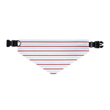 Load image into Gallery viewer, Coastal Stripe  Dog Bandana | Nantucket Red & Light Blue Pet Scarf for Stylish Dogs