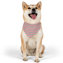 Load image into Gallery viewer, Christmas Striped Dog Bandana | Holiday Pet Scarf for Festive Dogs