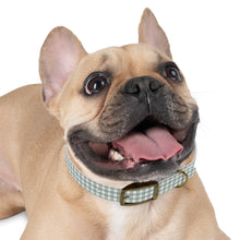 Load image into Gallery viewer, Green Christmas Plaid Dog Collar | Preppy Personalized Pet Accessory for Stylish Pups