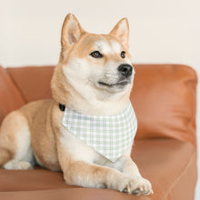Load image into Gallery viewer, Pink & Green Plaid Dog Bandana | Preppy Pet Scarf for Stylish Dogs