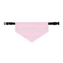 Load image into Gallery viewer, Pink Striped Dog Bandana | Preppy Personalized Pet Scarf for Stylish Pups