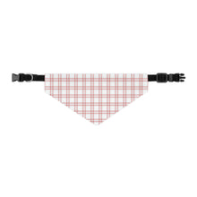 Load image into Gallery viewer, Coastal Plaid Dog Bandana | Nantucket Red & Light Blue Pet Scarf for Stylish Dogs