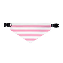 Load image into Gallery viewer, Pink Striped Dog Bandana | Preppy Personalized Pet Scarf for Stylish Pups