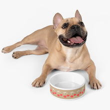 Load image into Gallery viewer, Khaki Cherry Dog Bowl – Preppy, Playful, and Paw-fectly Chic