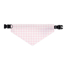 Load image into Gallery viewer, Pink Plaid Dog Bandana | Preppy Check Pet Scarf for Stylish Pups