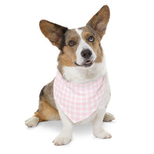Load image into Gallery viewer, Pink Plaid Dog Bandana | Preppy Check Pet Scarf for Stylish Pups