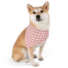 Load image into Gallery viewer, Red Christmas Plaid Dog Bandana | Preppy Holiday Pet Scarf for Festive Dogs