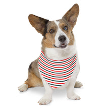 Load image into Gallery viewer, Christmas Striped Dog Bandana | Holiday Pet Scarf for Festive Dogs