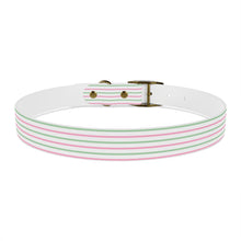 Load image into Gallery viewer, Christmas Striped Dog Collar | Preppy Personalized Pet Accessory for Stylish Pups