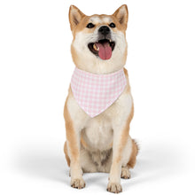 Load image into Gallery viewer, Pink Plaid Dog Bandana | Preppy Check Pet Scarf for Stylish Pups
