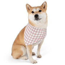 Load image into Gallery viewer, Coastal Plaid Dog Bandana | Nantucket Red & Light Blue Pet Scarf for Stylish Dogs