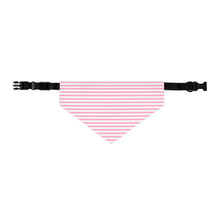 Load image into Gallery viewer, Pink Striped Dog Bandana | Preppy Personalized Pet Scarf for Stylish Pups
