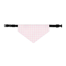 Load image into Gallery viewer, Pink Plaid Dog Bandana | Preppy Check Pet Scarf for Stylish Pups