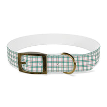 Load image into Gallery viewer, Green Christmas Plaid Dog Collar | Preppy Personalized Pet Accessory for Stylish Pups