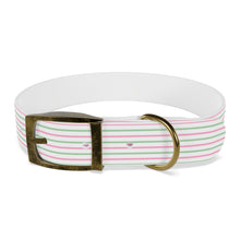Load image into Gallery viewer, Christmas Striped Dog Collar | Preppy Personalized Pet Accessory for Stylish Pups