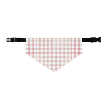Load image into Gallery viewer, Coastal Plaid Dog Bandana | Nantucket Red & Light Blue Pet Scarf for Stylish Dogs