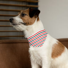 Load image into Gallery viewer, Christmas Striped Dog Bandana | Holiday Pet Scarf for Festive Dogs
