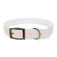 Load image into Gallery viewer, Christmas Striped Dog Collar | Preppy Personalized Pet Accessory for Stylish Pups