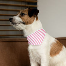Load image into Gallery viewer, Pink Striped Dog Bandana | Preppy Personalized Pet Scarf for Stylish Pups