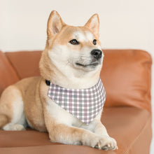 Load image into Gallery viewer, Green Christmas Plaid Dog Bandana | Preppy Holiday Pet Scarf for Festive Dogs