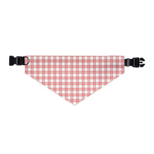Load image into Gallery viewer, Red Christmas Plaid Dog Bandana | Preppy Holiday Pet Scarf for Festive Dogs