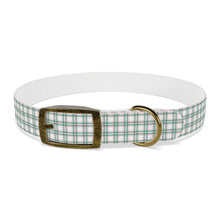 Load image into Gallery viewer, Green Christmas Plaid Dog Collar | Preppy Personalized Pet Accessory for Stylish Pups