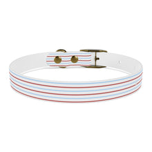 Load image into Gallery viewer, Coastal Striped Dog Collar | Preppy Adjustable Pet Collar for Stylish Dogs
