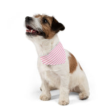 Load image into Gallery viewer, Pink Striped Dog Bandana | Preppy Personalized Pet Scarf for Stylish Pups