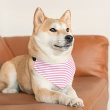 Load image into Gallery viewer, Pink Striped Dog Bandana | Preppy Personalized Pet Scarf for Stylish Pups