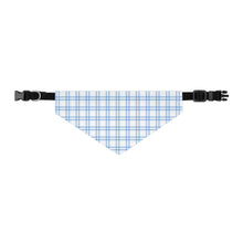 Load image into Gallery viewer, Preppy Blue Plaid Dog Bandana | Cute Pet Scarf for Small &amp; Large Dogs
