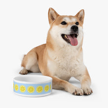 Load image into Gallery viewer, Blue Lemon Dog Bowl – Preppy, Playful, and Paw-fectly Chic
