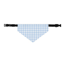 Load image into Gallery viewer, Preppy Blue Plaid Dog Bandana | Cute Pet Scarf for Small &amp; Large Dogs
