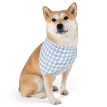 Load image into Gallery viewer, Preppy Blue Plaid Dog Bandana | Cute Pet Scarf for Small &amp; Large Dogs
