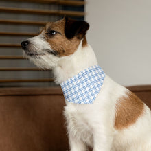 Load image into Gallery viewer, Preppy Blue Plaid Dog Bandana | Cute Pet Scarf for Small &amp; Large Dogs
