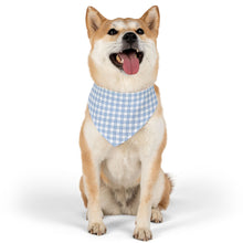 Load image into Gallery viewer, Preppy Blue Plaid Dog Bandana | Cute Pet Scarf for Small &amp; Large Dogs
