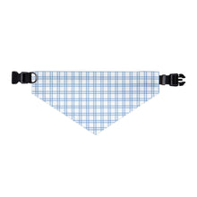 Load image into Gallery viewer, Preppy Blue Plaid Dog Bandana | Cute Pet Scarf for Small &amp; Large Dogs
